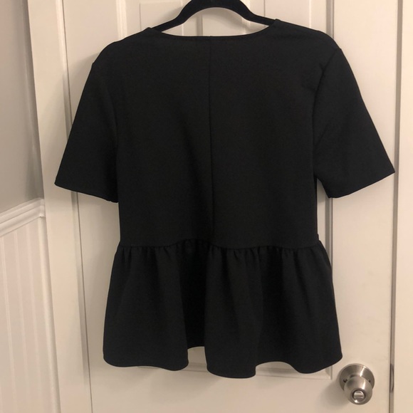 Zara Peplum Top in Black - Picture 4 of 5
